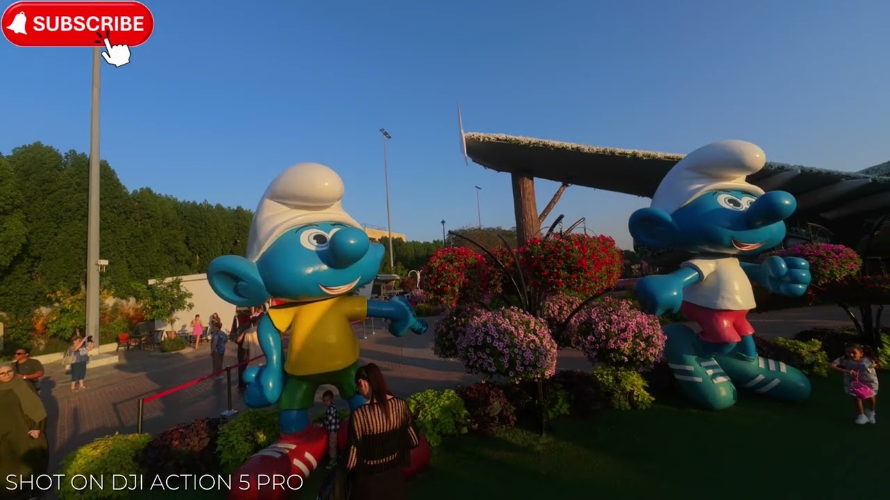 Учусь снимать кинематографическую замедленную съемку 🌸 Сад чудес Дубая - DJI Action 5 Pro