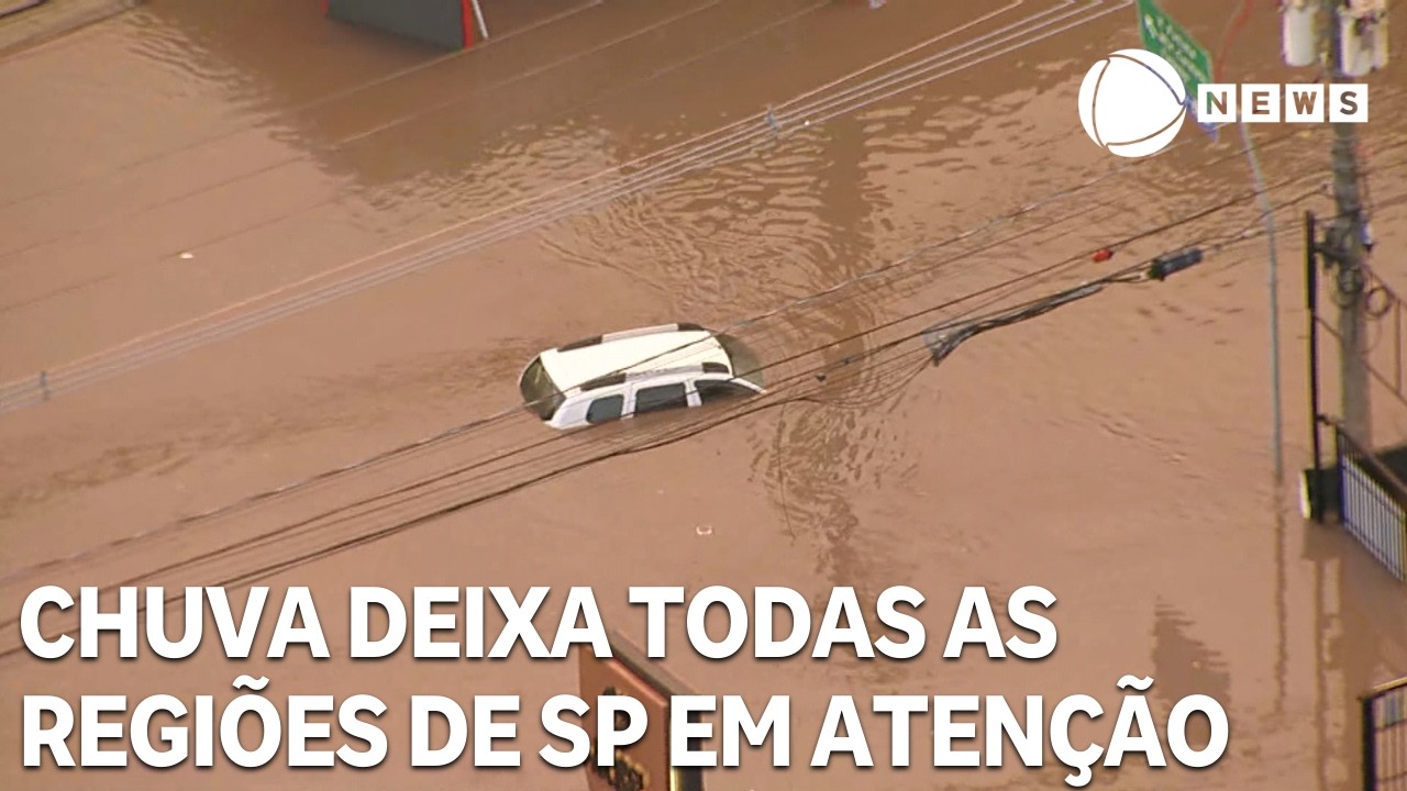 Chuva deixa todas as regiões de SP em atenção