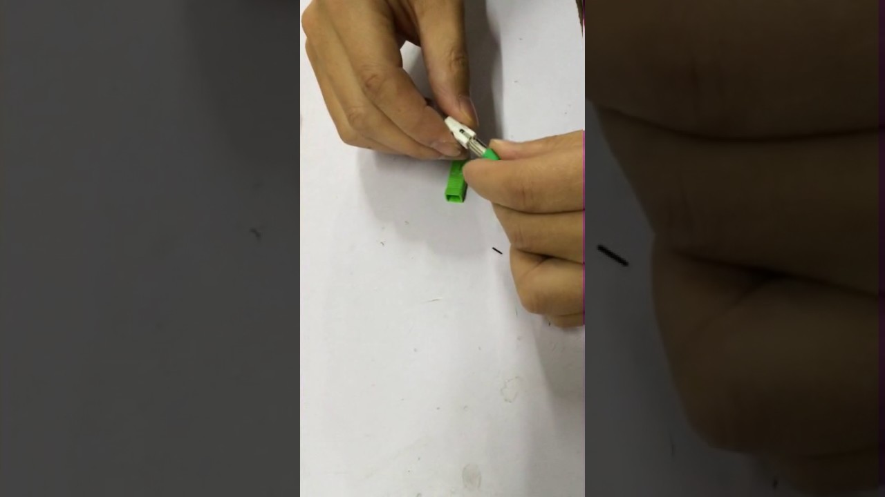 SC/APC patch cord connector kit installation procedure.