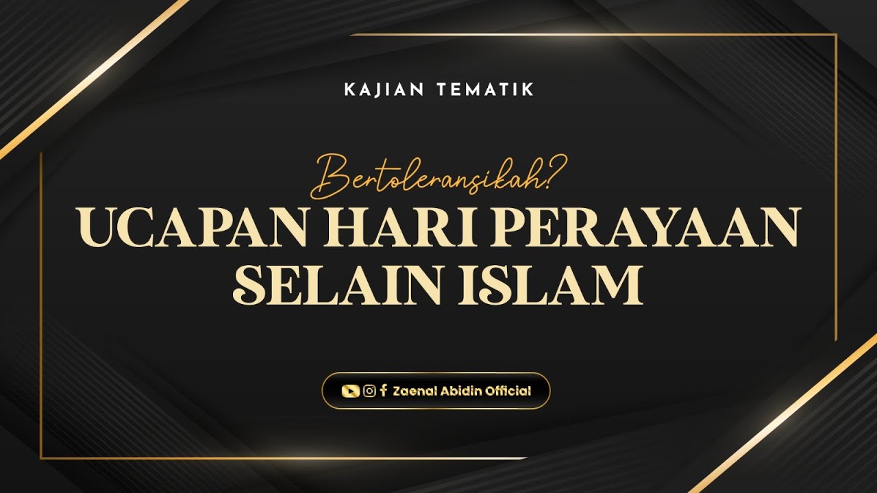 [LIVE] BERTOLERANSIKAH? UCAPAN HARI PERAYAAN SELAIN ISLAM