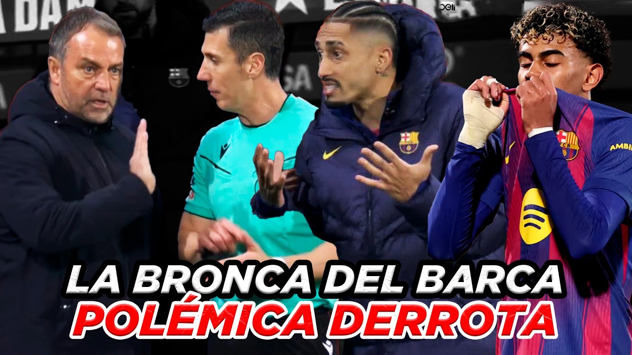 😡😤Así FUE la BRUTAL BRONCA del BARCA con el ÁRBITRO por la DERROTA en la LIGA | LAMINE FALLA PENAL😡🔥