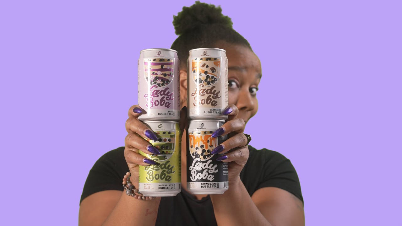 Let's Try | Lady Boba Canned Bubble Tea....Fancy Style 🫦🎩