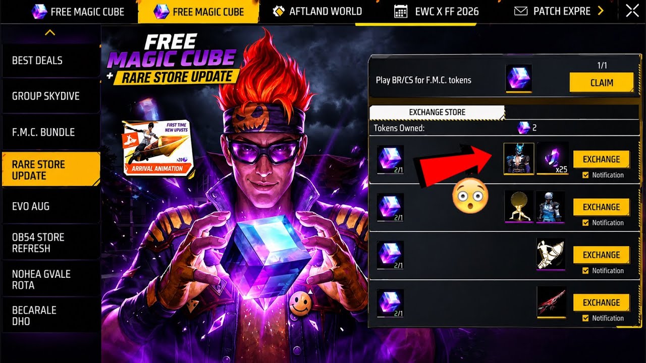 Free Magic Cube + Rare Store Update 😘 Arrival Animation In Magic Cube | Free Fire New Event