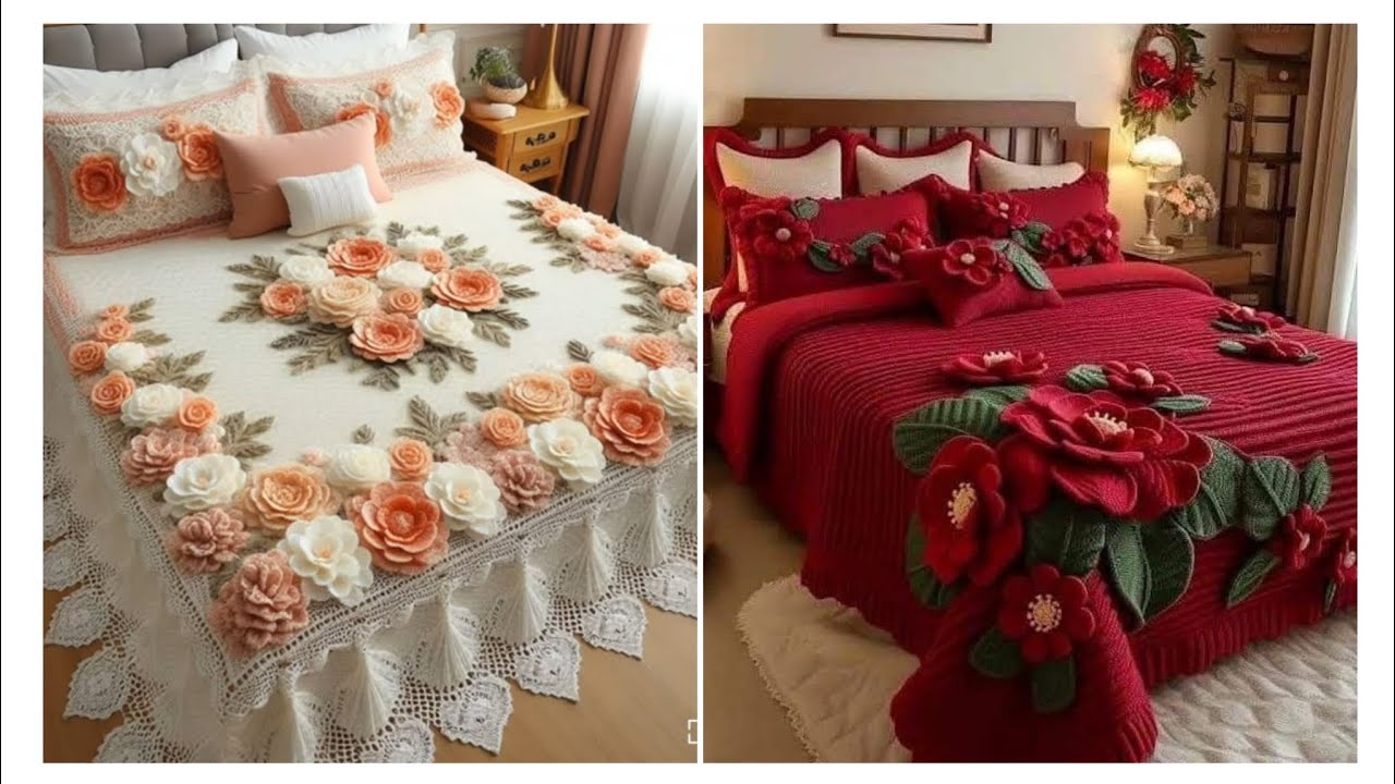 Marvelous Crochet bedsheet design || crochet woolen bedsheets pattern
