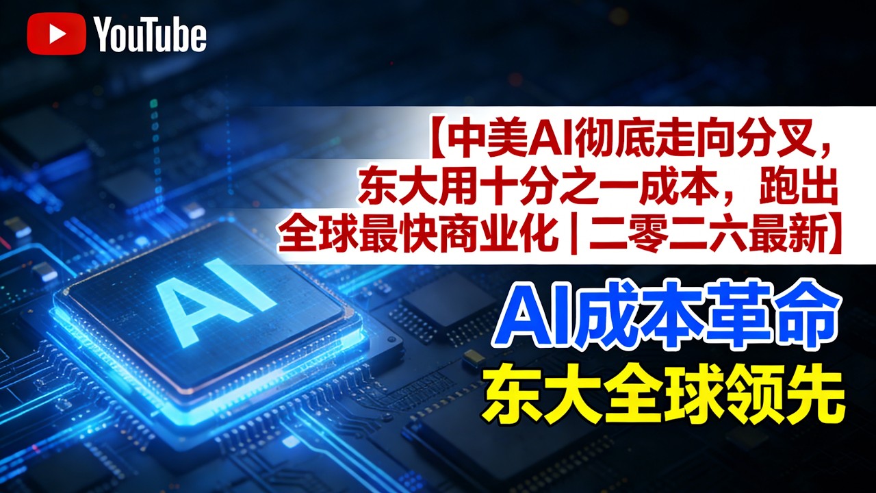 中美AI彻底分叉：中国花1/10成本，改写全球规则#中国AI#中美科技#人工智能#大模型#AI商业化#科技热点#二零二六春节