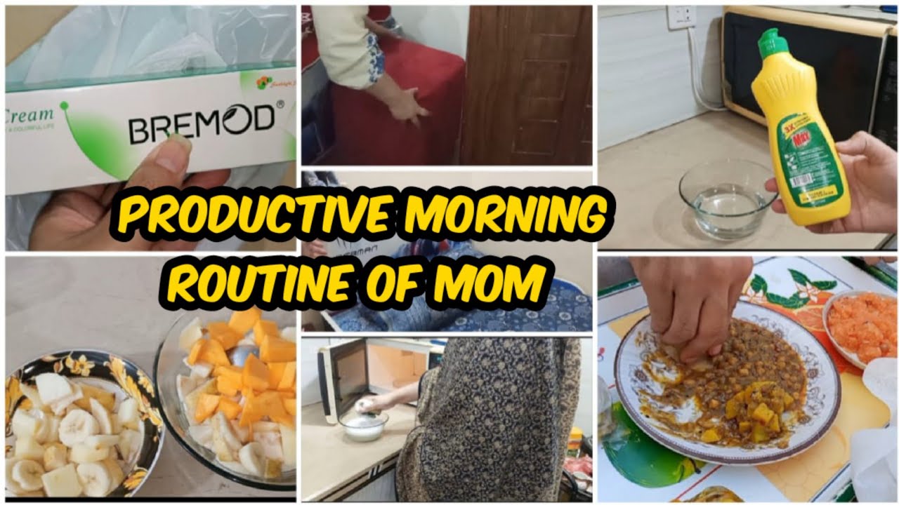 Productive Morning Routine of Mom In Pakistan/Homemade Microwave Cleaner 