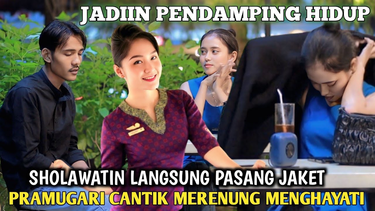PRAMUGARI CANTIK LANGSUNG NUTUP AURAT PAS DI BACAIN SHOLAWATIN!!AUTO MELONGO