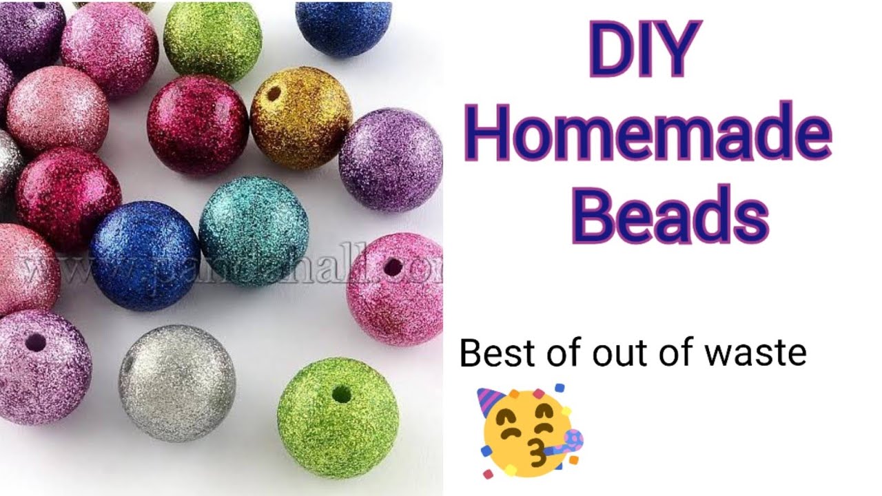 How to make beads at home /Homemade pearl /homemade beads making at home /diy beads