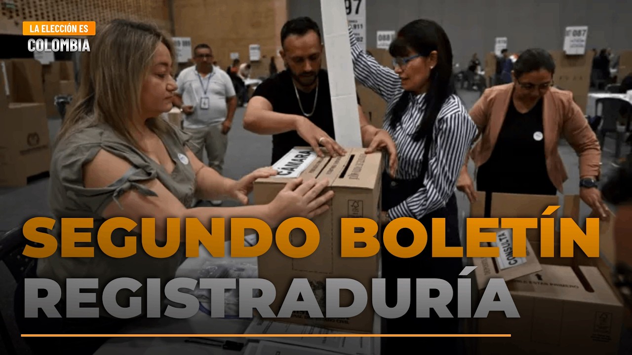 Segundo boletín de la Registraduría Nacional con nuevos resultados electorales