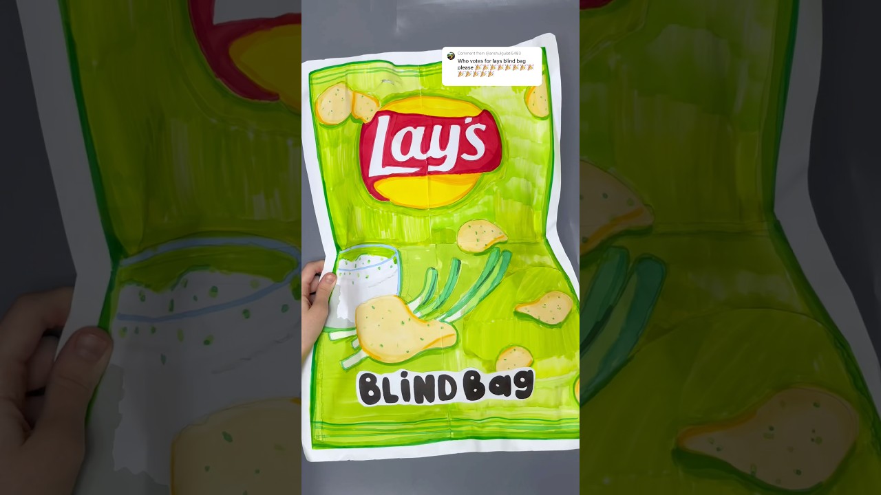 Lays blind bag!#asmr #diy #blindbagpaper #blindbag ##paper #satisfying #craft #shorts