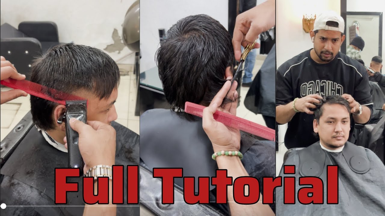 Full tutorial | men hair cutting | side fade kaise karte hai | textured hair cut 