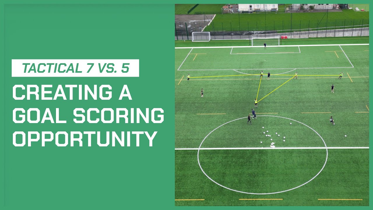 Creating a goal scoring opportunity - 7 vs. 5 | Soccer Coaching Drills