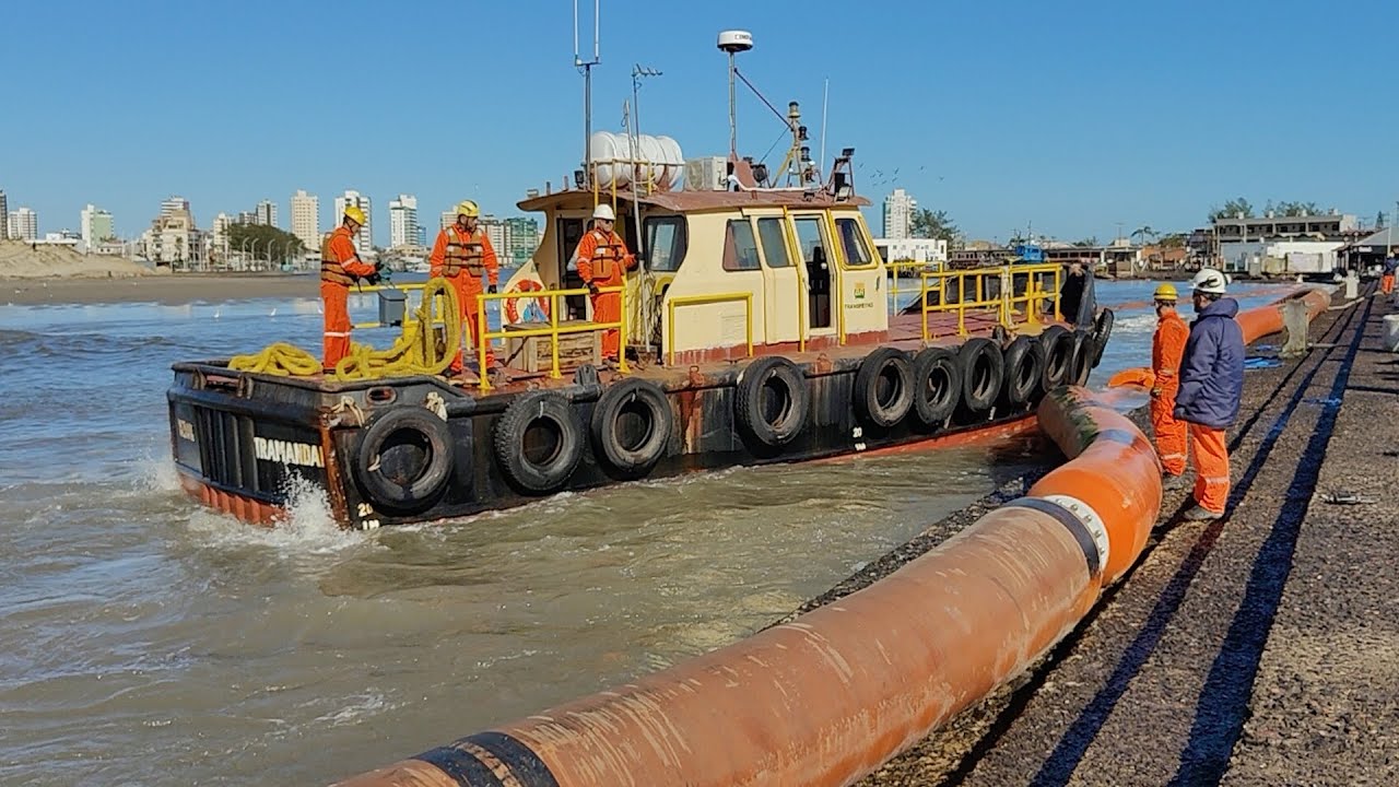 Ressaca do Mar, consequências na Escadaria da Barra de Imbé. Remoção mangote Petrobrás. #ressacada