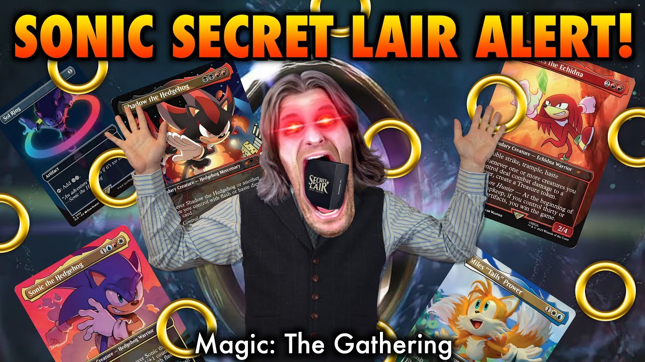 New Sonic The Hedgehog Secret Lair Alert! He's back. In Magic: The Gathering Card Form.