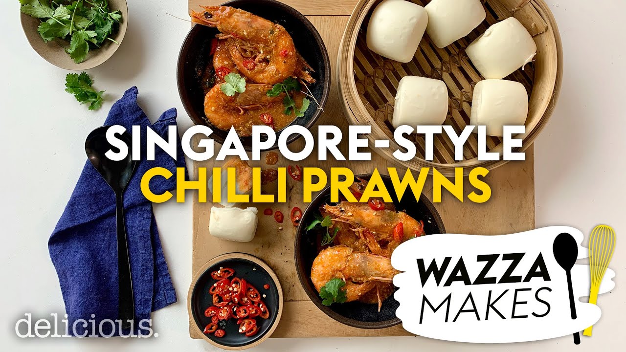 Wazza's Singapore-style chilli prawns recipe | delicious. Australia