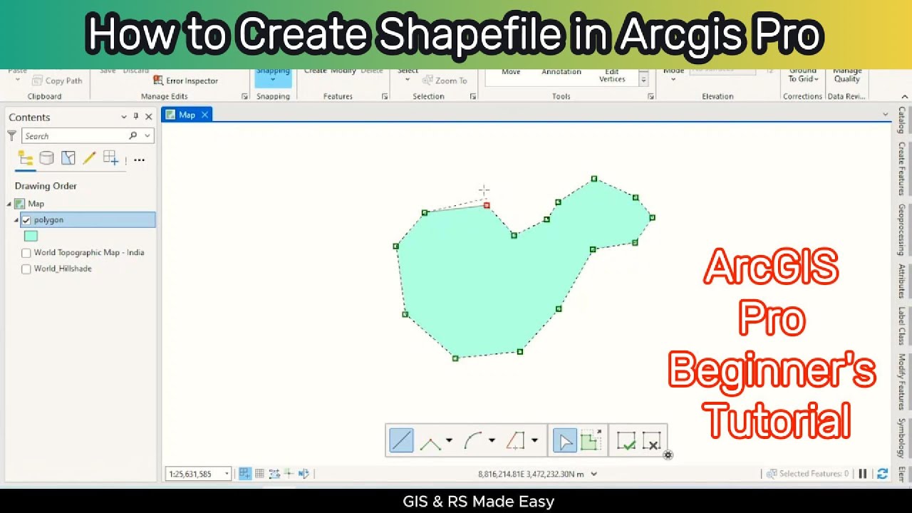 How to Create Shapefile in ArcGIS Pro | ArcGIS Pro Tutorial for Beginners