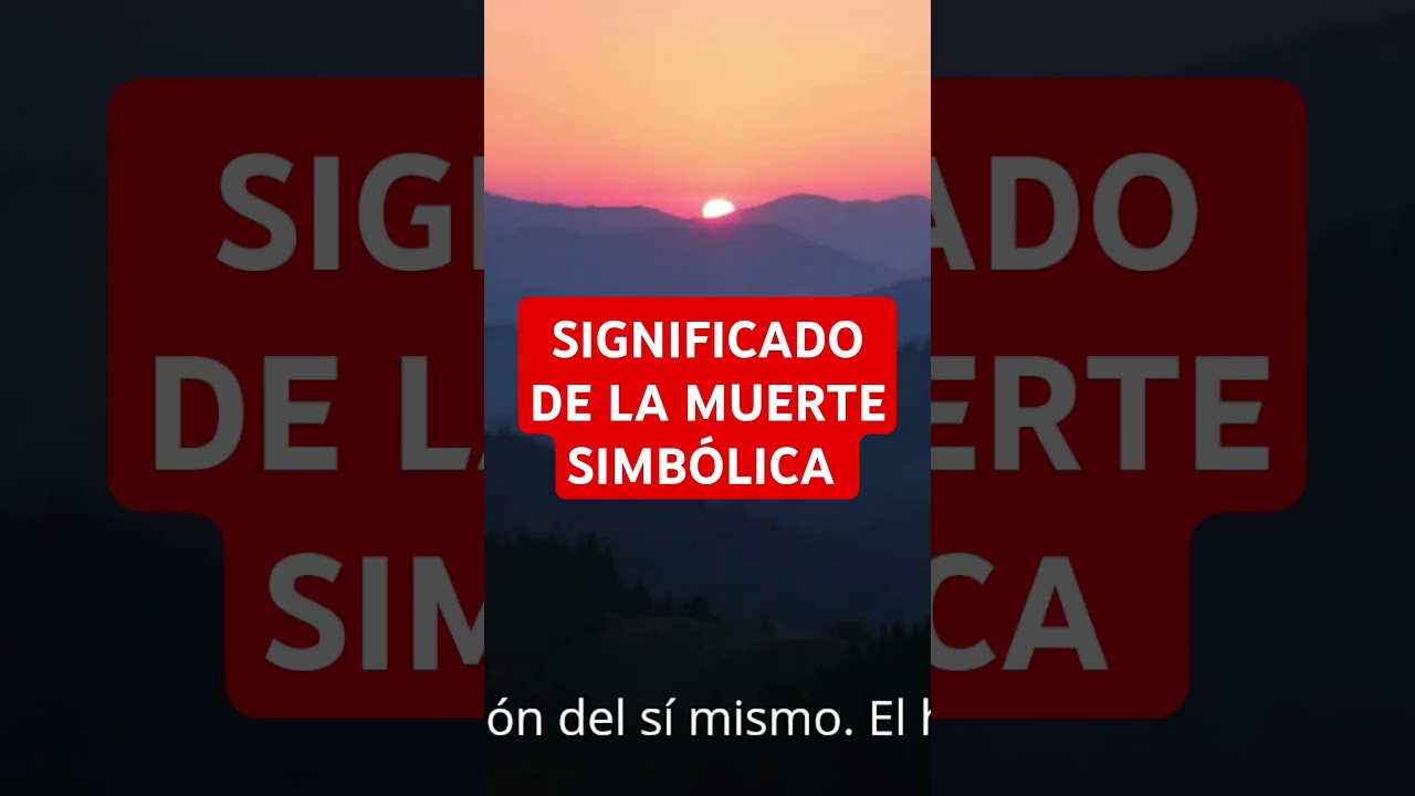 SIGNIFICADO DE LA MUERTE SIMB&Oacute;LICA #carljung #psicologiajunguiana #individuaci&oacute;n #muerte
