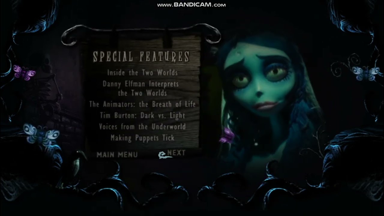 Corpse Bride DVD Menu Walkthrough