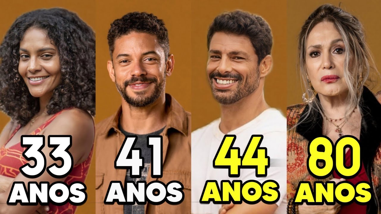 IDADE dos ATORES de TERRA E PAIXÃO, a nova NOVELA da GLOBO!