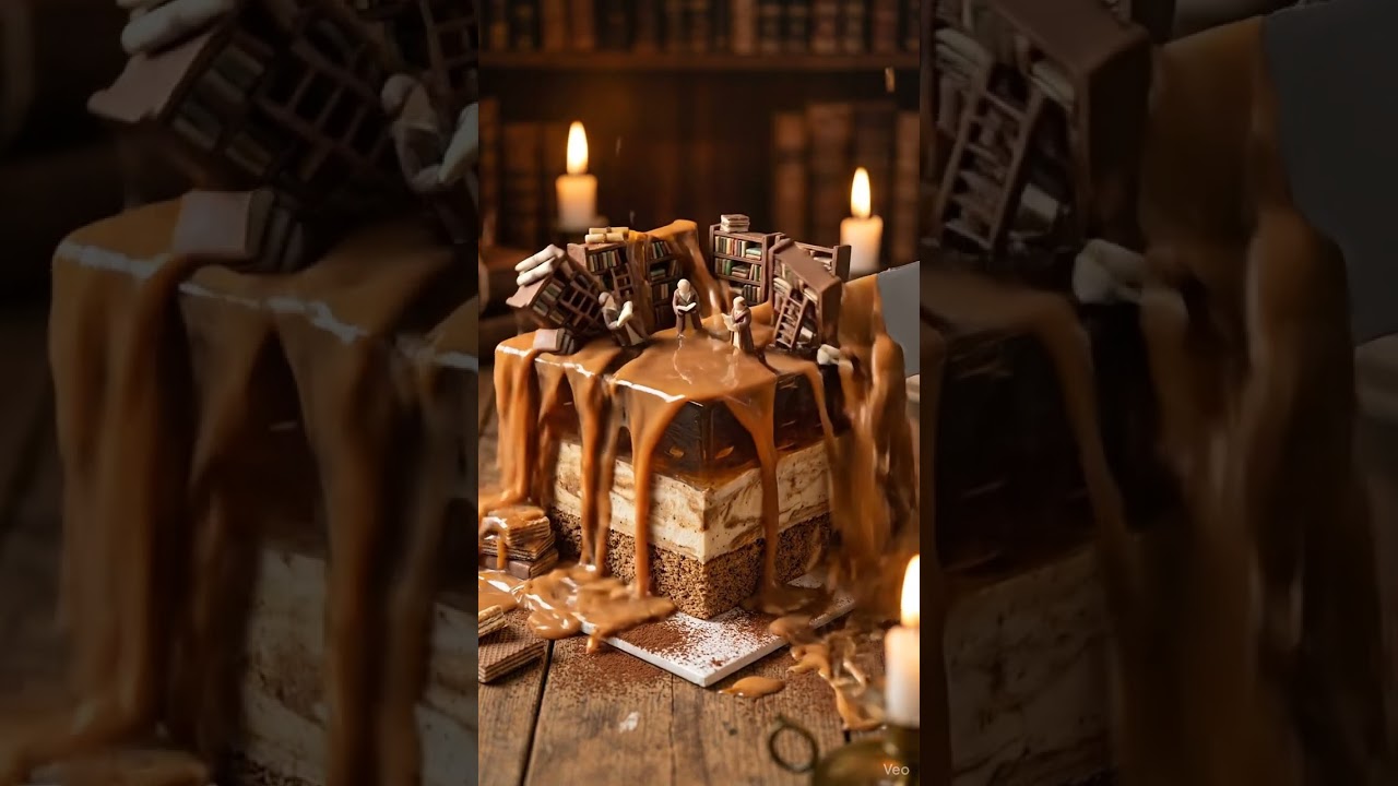 Mini Ancient Library Trapped Inside a Jelly Cake 😱📚 | CutLume AI 