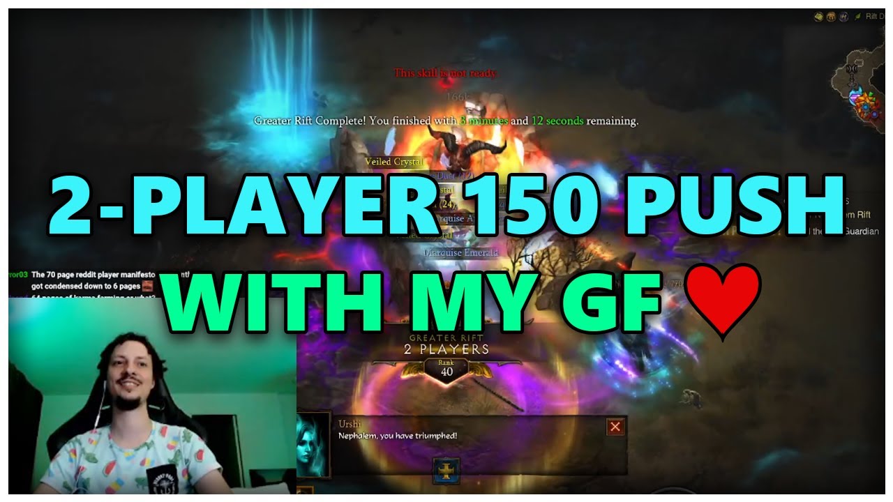 [Diablo 3] Casual GRift 150 duo push with Nroks - Stream highlights #5