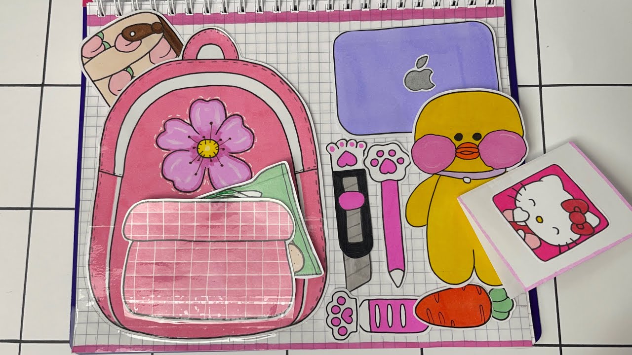 [💸paper diy💸] My school bag✏️  종이놀이 asmr 학교가방