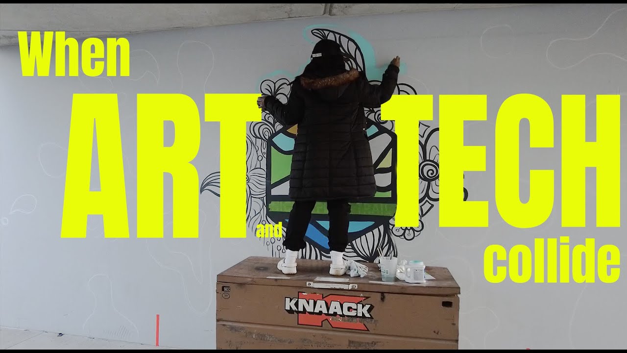 By day, it's a mural. At night, it transforms || Full Timelapse of new mural!