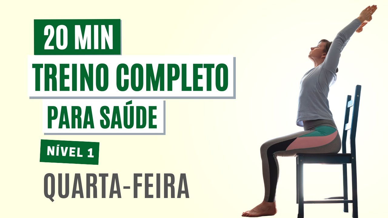 Treino Semanal Fácil SENTADO | Quarta-Feira | Nível 1 | Exercícios para Idosos