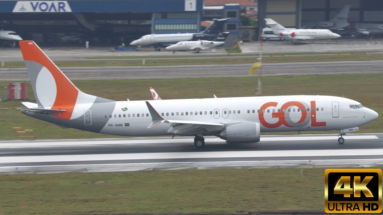 4K - DECOLAGEM BOEING 737-800 MAX 8 GOL - AEROPORTO DE S&Atilde;O PAULO CONGONHAS