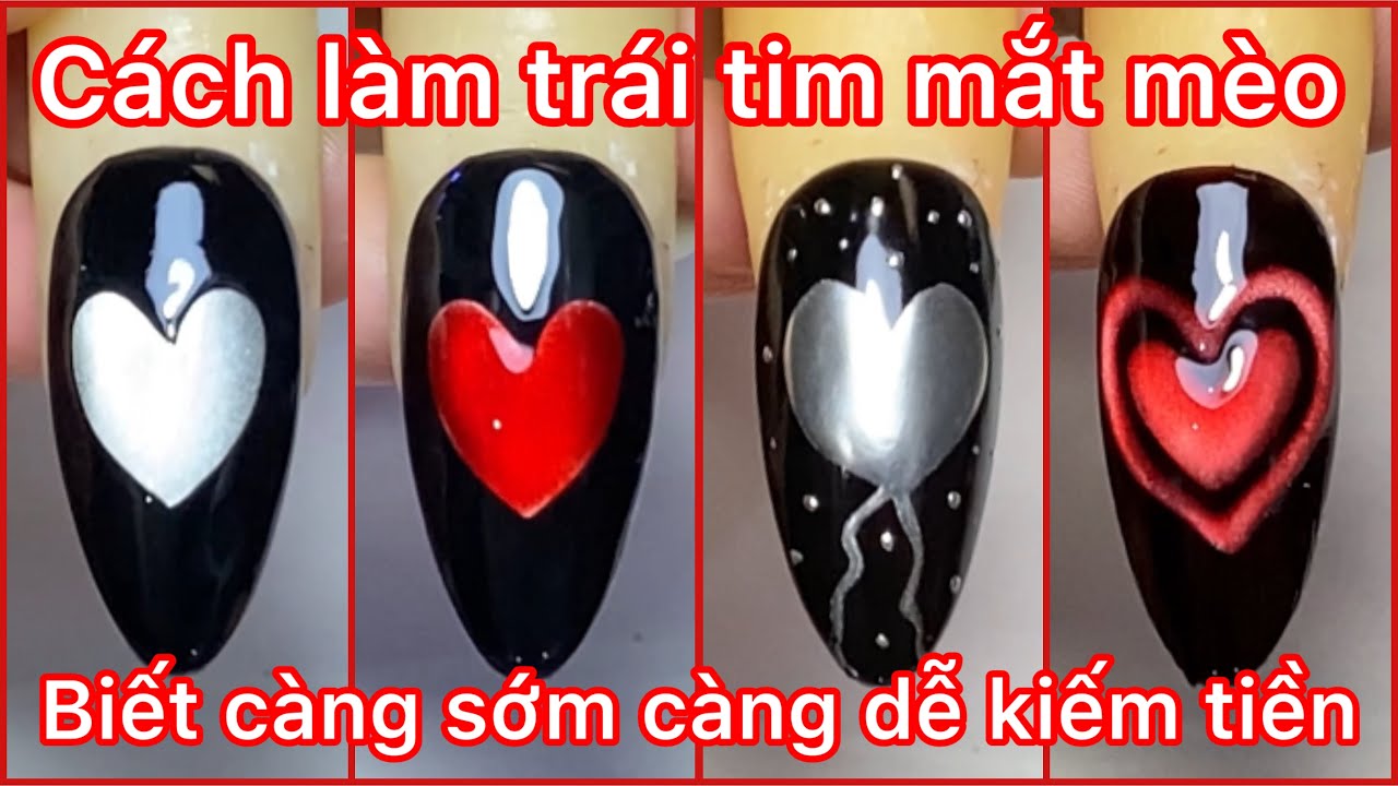 Cách design mẫu nails trái tim học nails nên biết