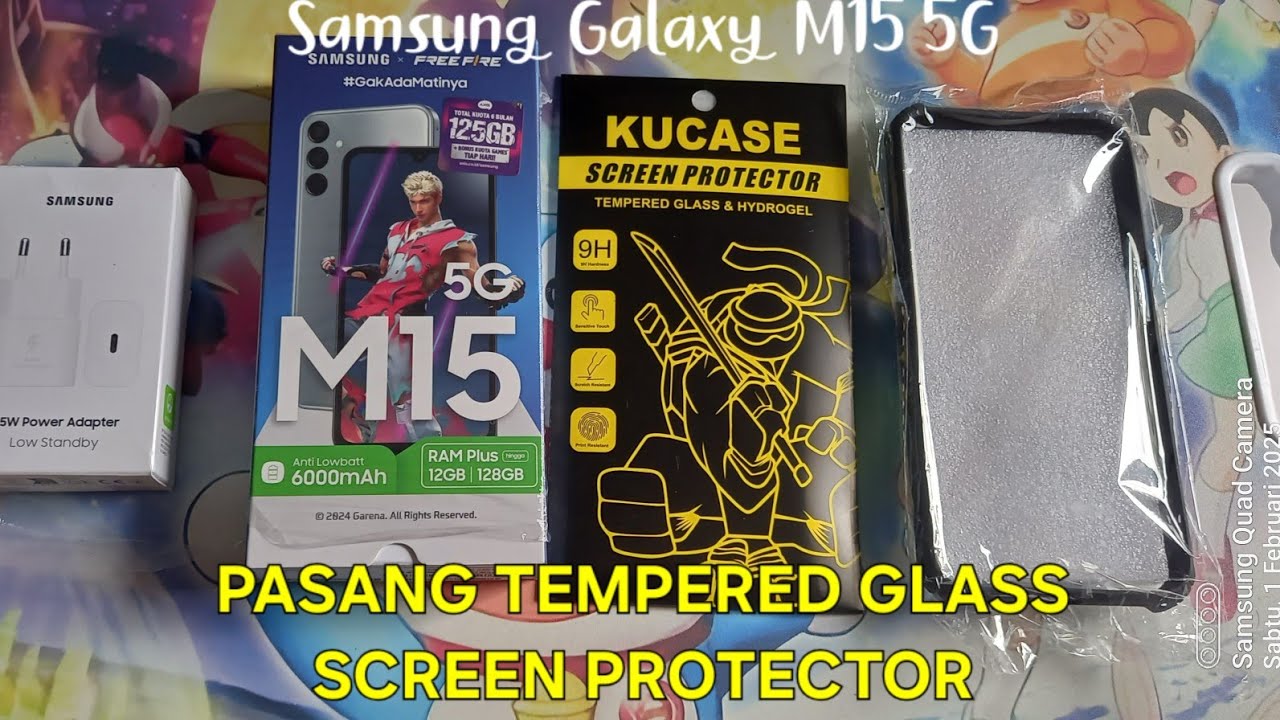 Pasang Temperred Glass Screen Protector SAMSUNG Galaxy M15 5G
