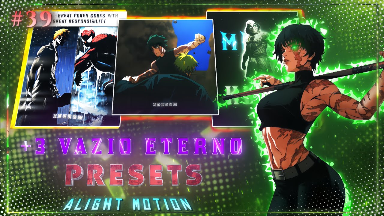 +3 TRENDING VAZIO ETERNO ANI-MANGA EDITS PRESETS #39 [XML+ALIGHT LINK+QR CODE] | ALIGHT MOTION 📲