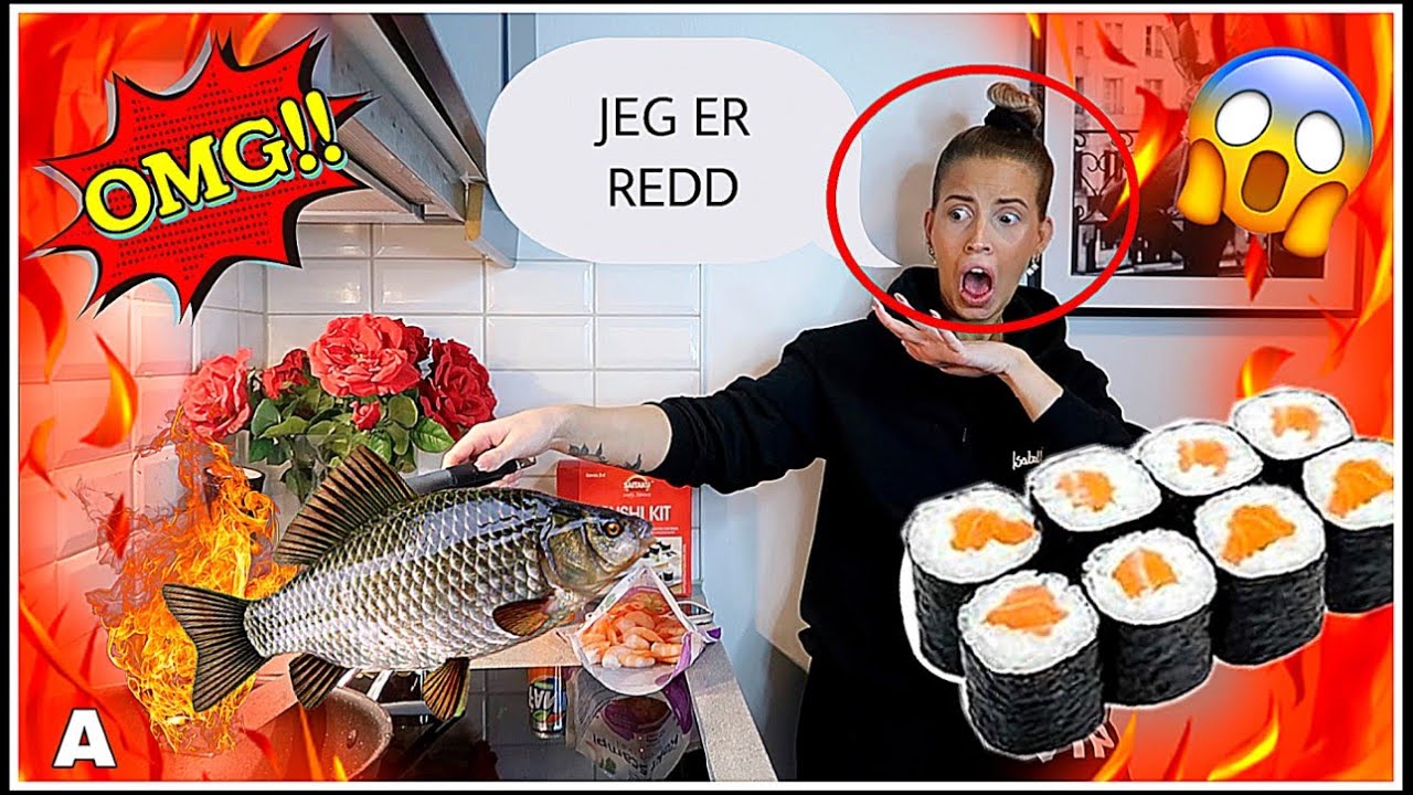Isabelle prøver å lage mat *SUSHI* - Spiser Nesten Noe GIFTIG!