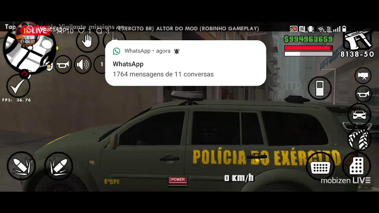 polícia do Exército conta tráfico
