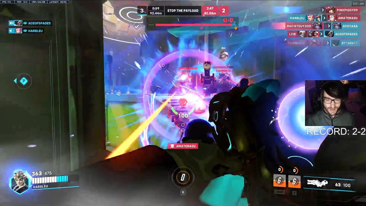 27K Dmg! 38 Elims! Harbleu Insane Zarya Overwatch 2 Season 8 Gameplay