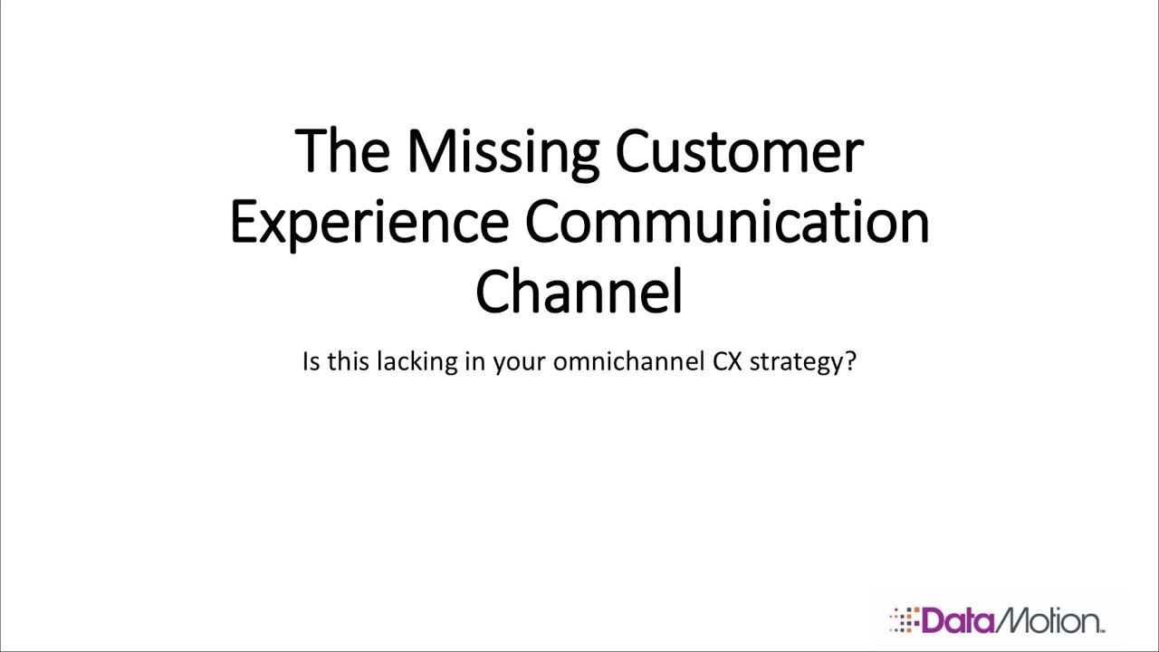 The Missing Customer Communication Channel