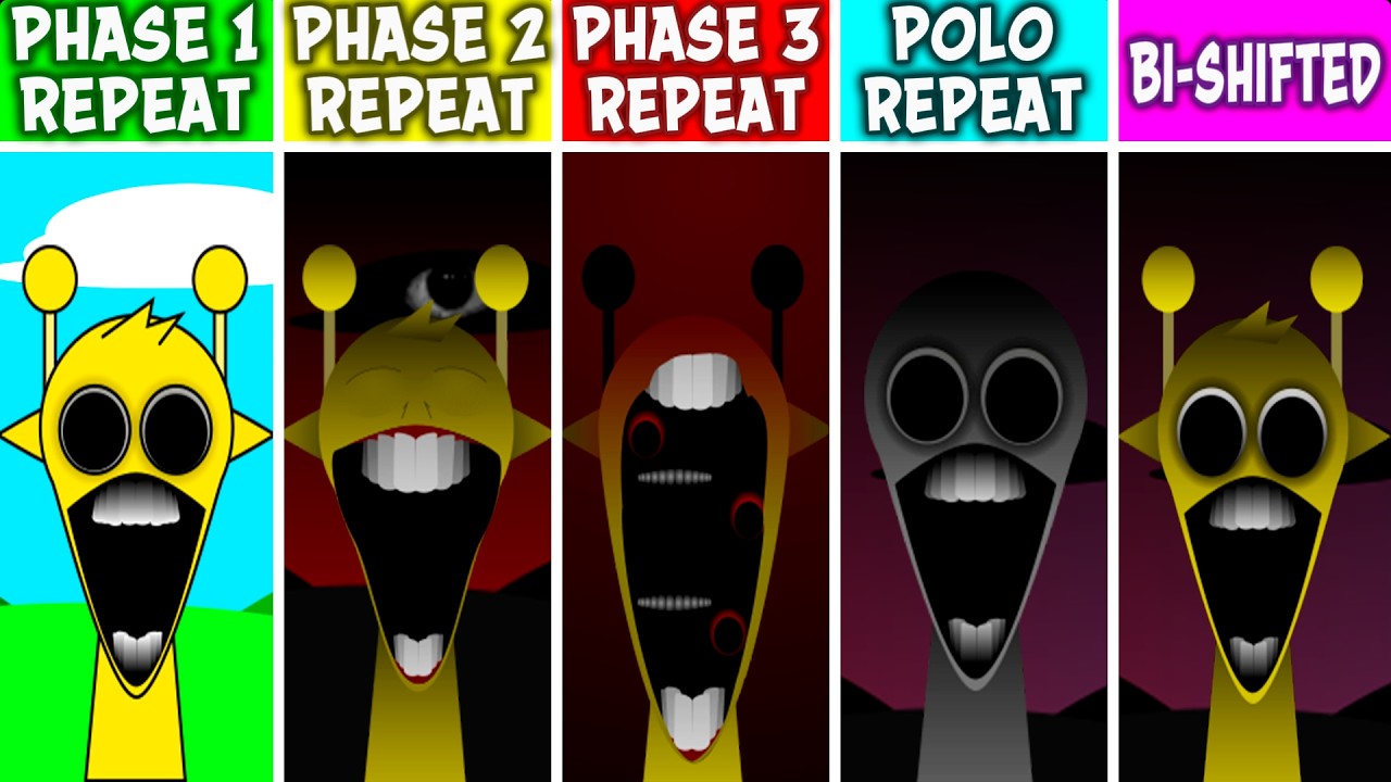 Sprunki PHASE 1, PHASE 2 And PHASE 3 And POLO But EVERYONE Is Repeat BI-SHIFTED