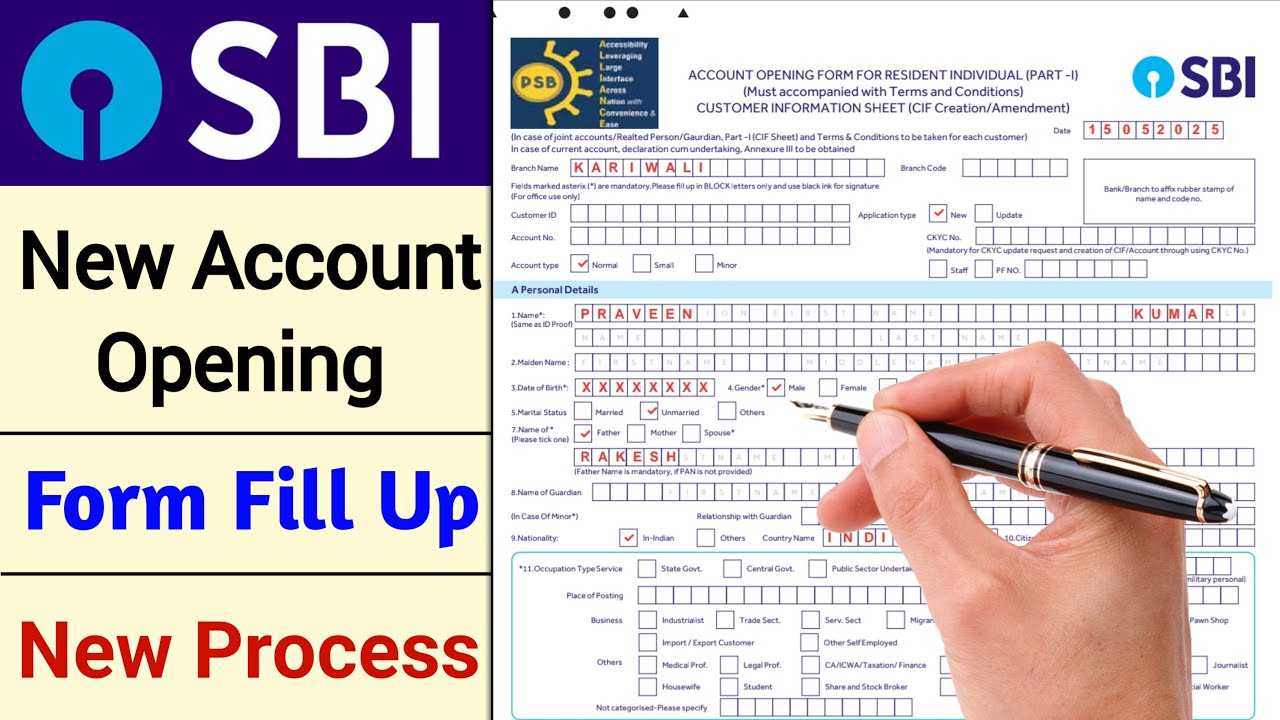 SBI new account opening form fill up 2026 | SBI मे खाता खोलने का फॉर्म कैसे भरें 2026 | Gyan Blaze