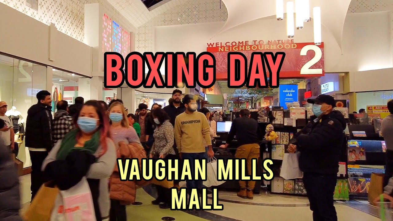 Toronto Boxing Day Vaughan Mills Mall Shopping Center Walking Tour, Canada Ontario