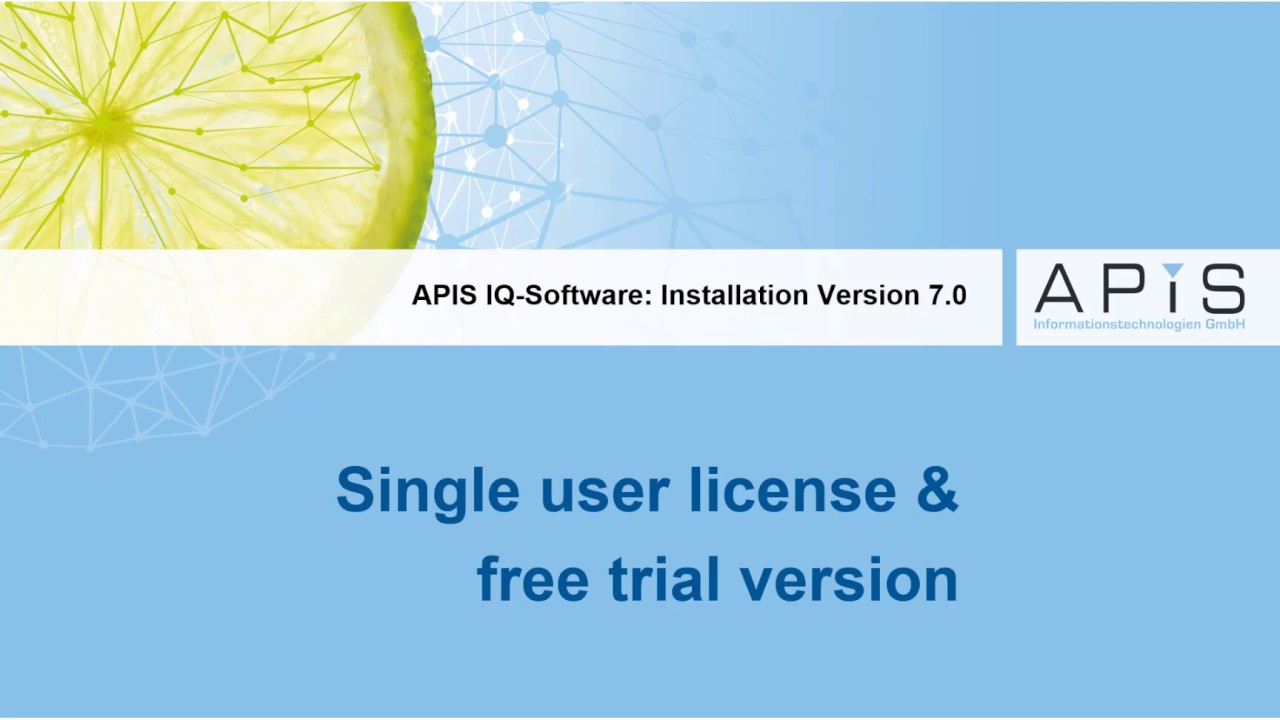 Installation video: Single user license & free trial version
