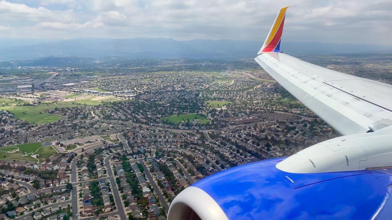 (4K) - Stormy Approach & Colorado Springs Landing - Southwest Airlines - Boeing 737-8H4 - N8640D