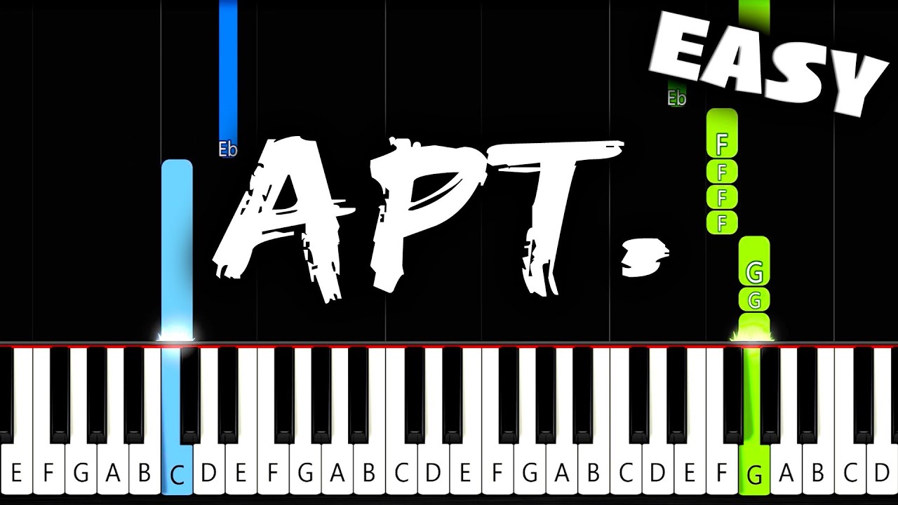 ROSÉ & Bruno Mars - APT. - EASY Piano Tutorial