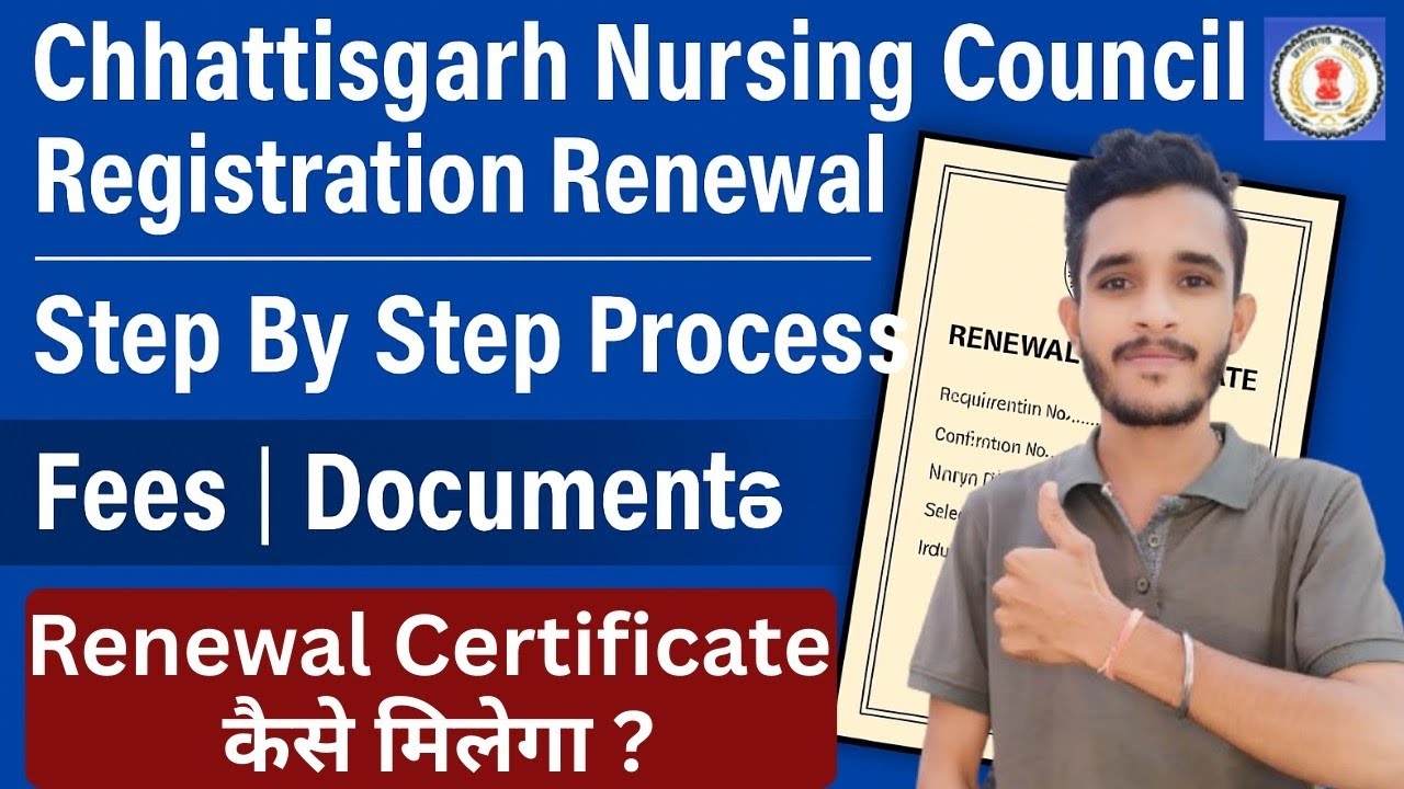 nursing registration renewal online chhattisgarh | chhatisgarh Nurses Registration Council renewal |
