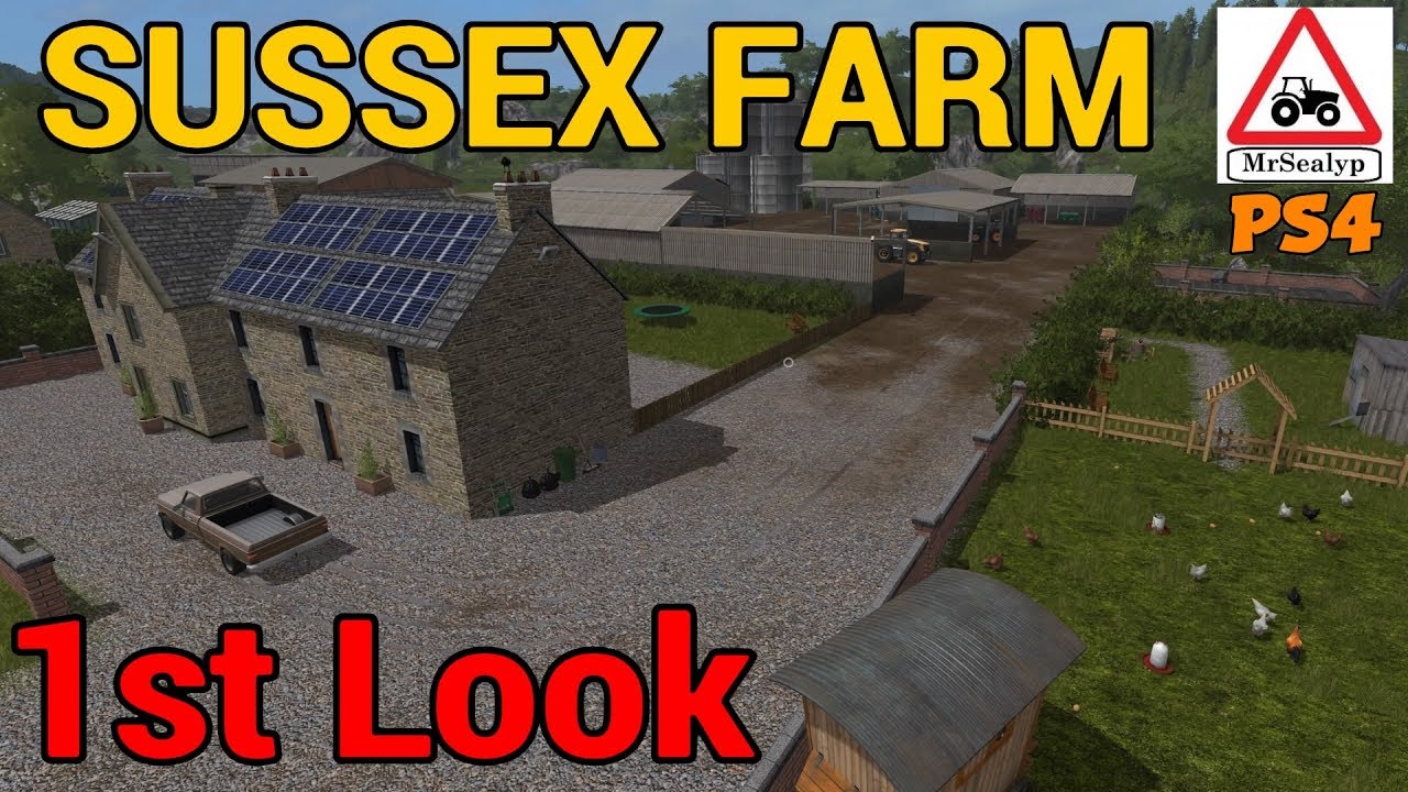 Ферма Сассекс, первый взгляд на карту, Farming Simulator 17 PS4.