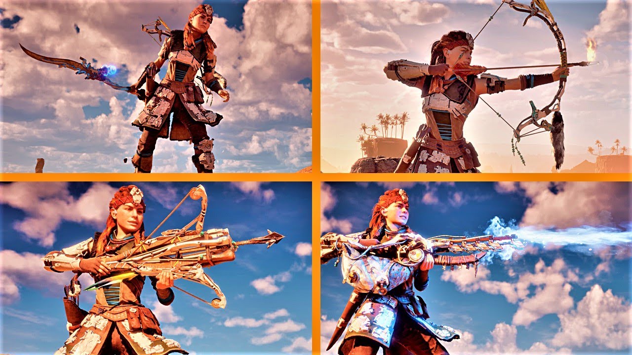 Horizon Zero Dawn Complete Edition | All Very Rare Weapons Showcase in 4K | 2024