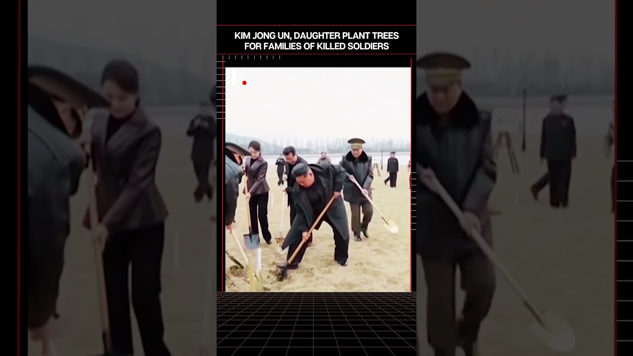 #FirstpostNews: Kim Jong Un, Daughter Ju Ae Plant Trees Honouring Fallen North Korean Soldiers