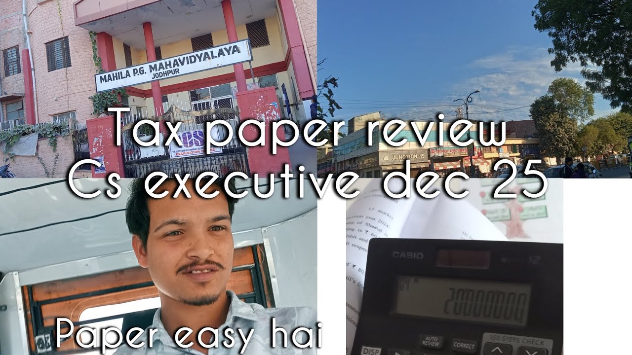 Cs executive tax paper review | tax paper easy hai 😁 | executive tax paper review dec 25 #vgtax #cs