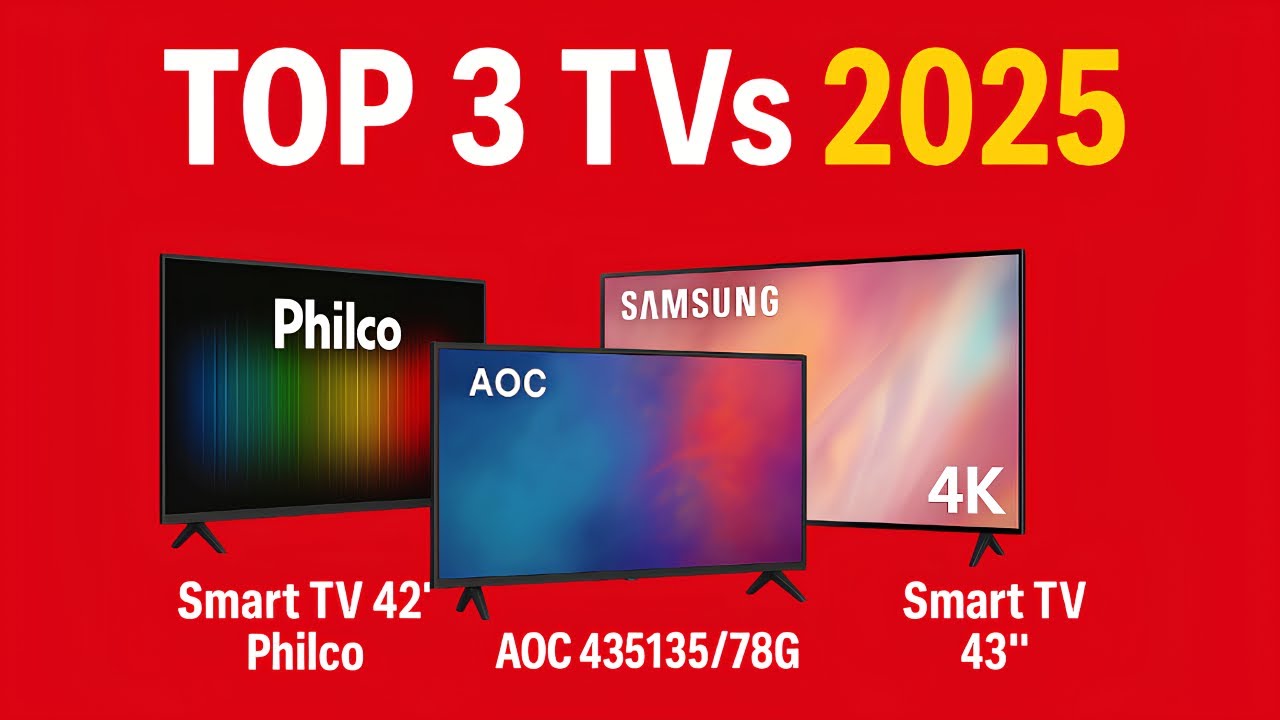 AS 3 MELHORES TVs DE 40