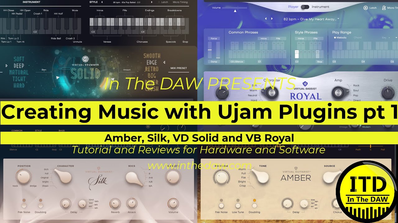 ITD mini Series making music fast with Ujam Plugins pt 1 featuting VG Silk VG Amber  VB Royal and VD