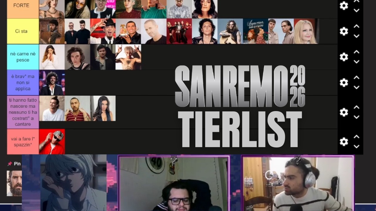 TIERLIST UFFICIALE(?) di #sanremo2026